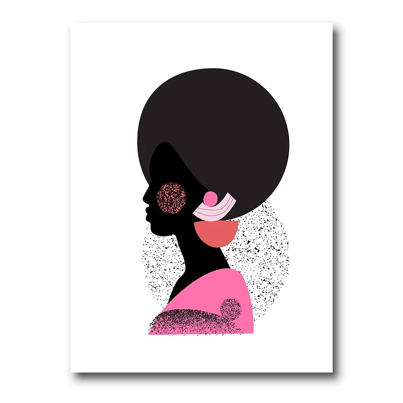 Designart - Ethnic Geometric Silhouette of African American I