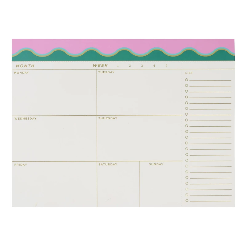 Assorted 10" x 7.5" Month Week Planner by Fab Finds