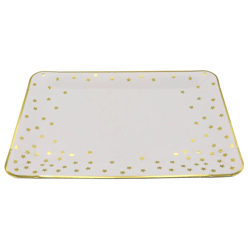 9" x 13" Gold Stars Paper Serving Trays, 2ct. by Celebrate It™