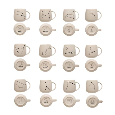 Hello Honey® 5" Western Zodiac Stoneware Mug Set