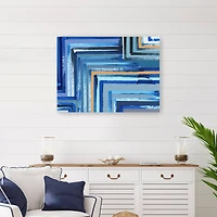 Indigo Linework I Canvas Giclee