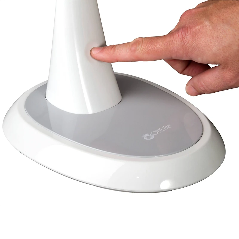 OttLite 27" White Wide Area Dimmable LED Table Lamp