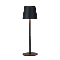 Hello Honey® 14.5" Black Round Metal LED Rechargeable Table Lamp
