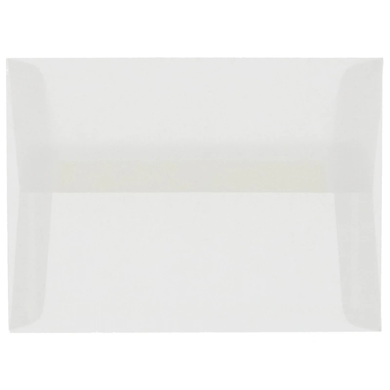 JAM Paper A9 Clear Translucent Vellum Invitation Envelopes, 25ct.