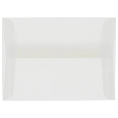 JAM Paper A9 Clear Translucent Vellum Invitation Envelopes, 25ct.