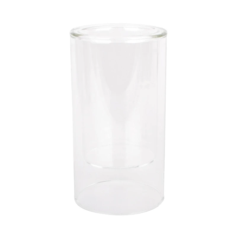 6" Clear Glass Dual Cylinder Candle Holder by Ashland®