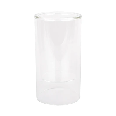 6" Clear Glass Dual Cylinder Candle Holder by Ashland®