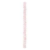 Pink Faceted Large Hole Glass Rondelle Beads by Bead Landing
