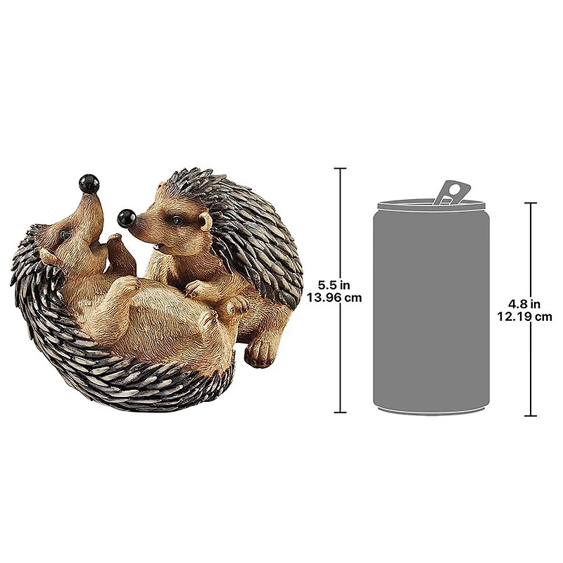Design Toscano 7.5" Hyper Hedgehogs Garden Statue