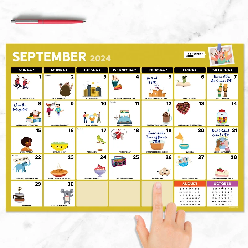 TF Publishing 2024-2025 Every Day's A Holiday Medium Desk Pad Calendar