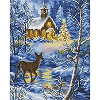 Diamond Dotz® Intermediate Chapel in the Snow Diamond Art Painting Kit