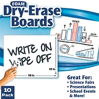 ArtSkills® 10 Pack 22" x 28" Poster & Presentation Dry Erase Foam Board