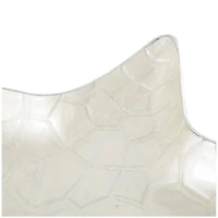 White & Silver Handmade Starfish Enameled Aluminum Decorative Bowl Set