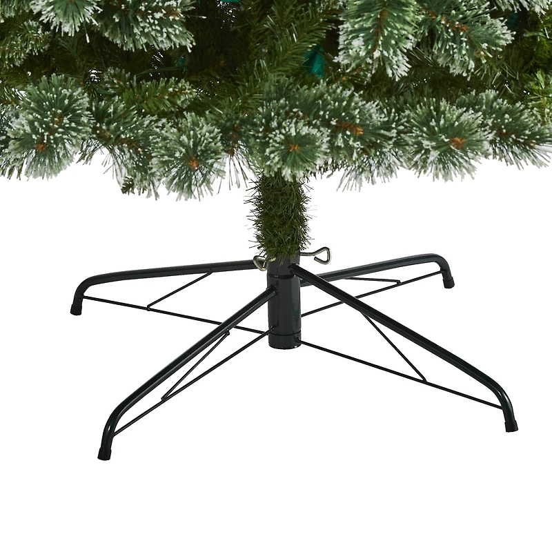 9ft. Pre-Lit Wisconsin Slim Snow Tip Pine Artificial Christmas Tree with Clear LED Lights