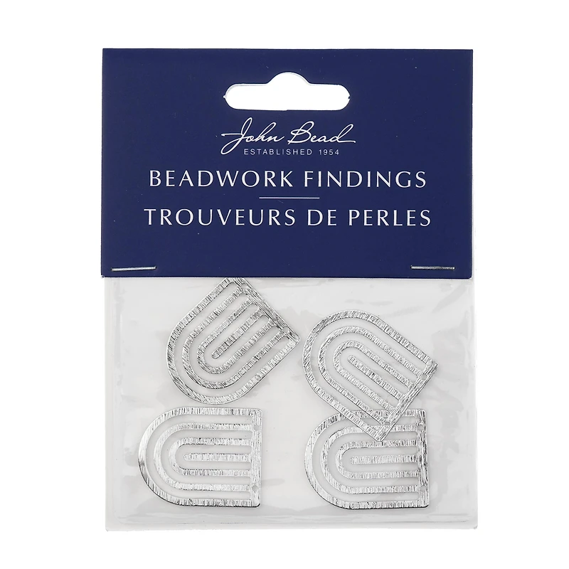 John Bead Silver Rainbow Pendants, 4ct.