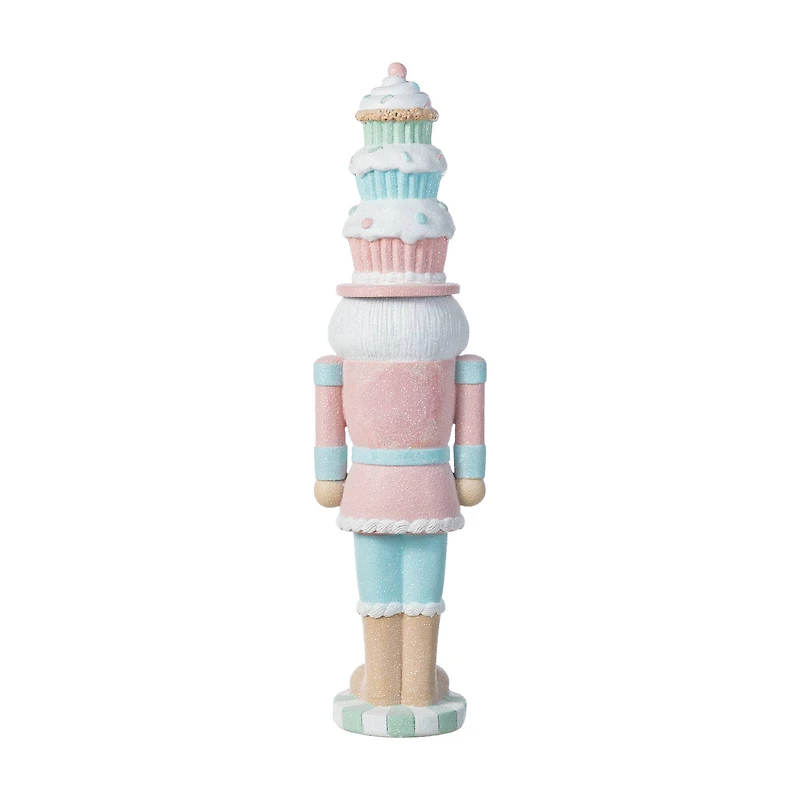 Glitzhome® 18.25" Resin Christmas Cupcake Nutcracker Table Decor