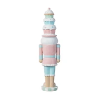 Glitzhome® 18.25" Resin Christmas Cupcake Nutcracker Table Decor