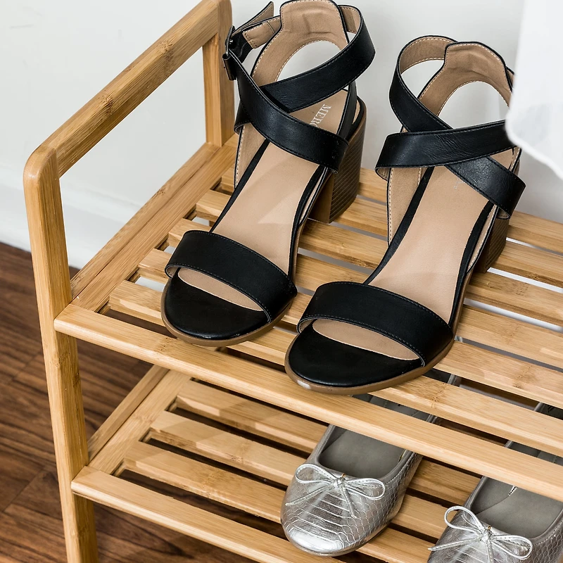 Honey Can Do 2-Tier Bamboo Shoe Rack