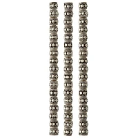 12 Pack:  Antique Silver Carved Rondelle Beads by Bead Landing™