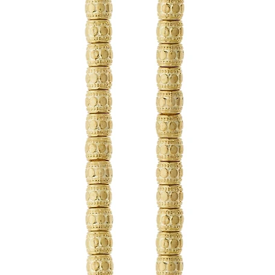 12 Pack: Gold Small Tube Beads, 7mm by Bead Landing™
