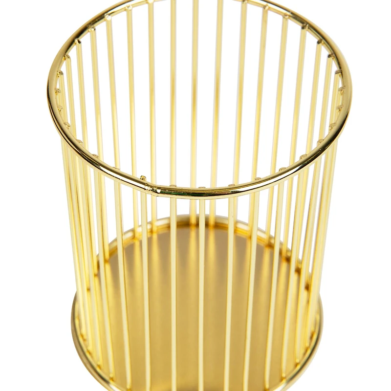 Mind Reader Pen and Accessories Holder, Desktop Organizer, Office, Metal , Set of 3, Gold