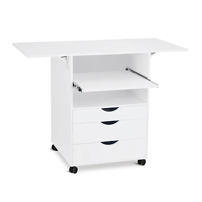 48" White Expandable Mobile Workstation by Simply Tidy®