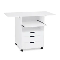 48" White Expandable Mobile Workstation by Simply Tidy®