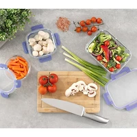 Joyful by JoyJolt® 24-Piece Purple Glass Storage Container Set with Leakproof Lids