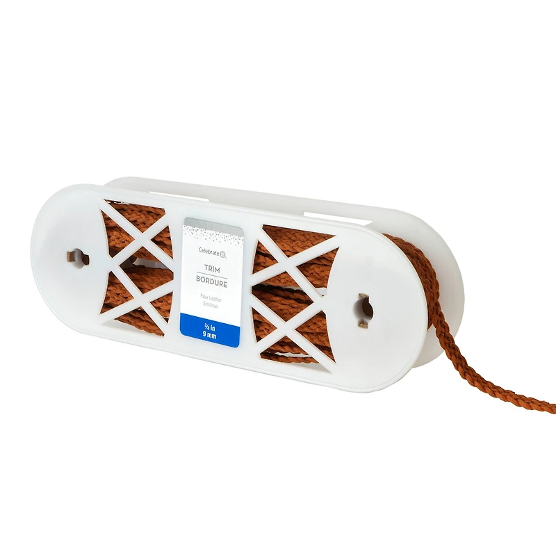 3/8" Faux Leather Braided Trim Ribbon by Celebrate It®