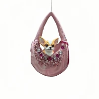 4" Chihuahua in Bag Glass Ornament by Ashland®