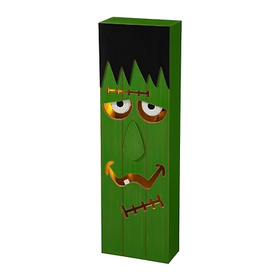 Glitzhome® 30" Lighted Halloween Frankenstein Porch Decor