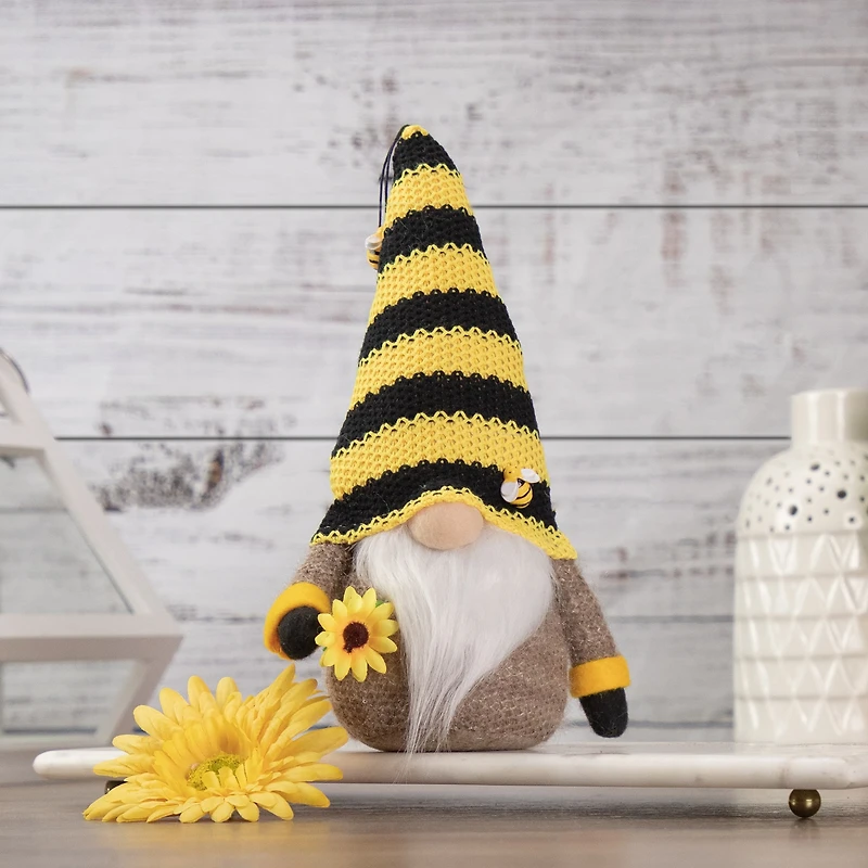 10.75" Bumblebee & Sunflower Springtime Gnome