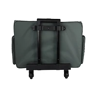 Everything Mary Gray & Pink Abstract 4 Wheel Collapsible Deluxe Sewing Machine Storage Case