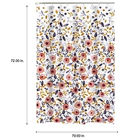 Bath Bliss Floral Design Shower Curtain