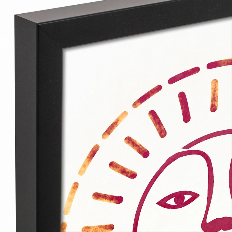 Rosey Sun 11" x 14" Black Framed Canvas