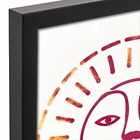 Rosey Sun 11" x 14" Black Framed Canvas