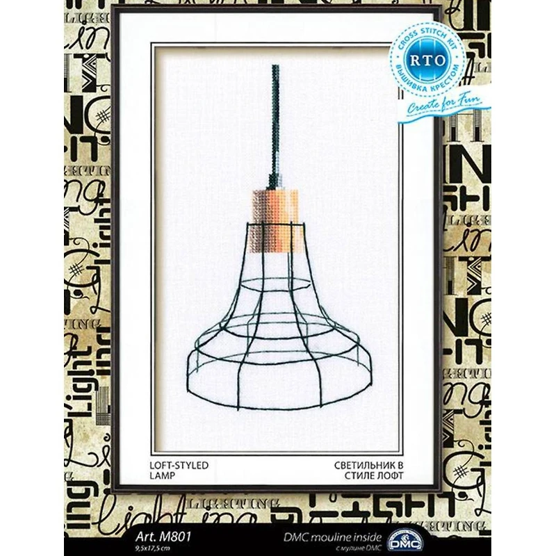 RTO Loft-Style Lamp Counted Cross Stitch Kit
