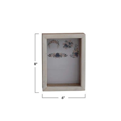 Hello Honey® White Marble & Wood 5" x 7" Shadow Box