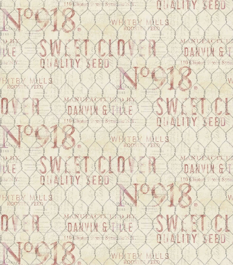 Susan Winget Farmhouse Rooster Chicken Wire Cotton Fabric