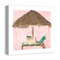 Lounging Golden Retriever 4 Canvas Wall Art