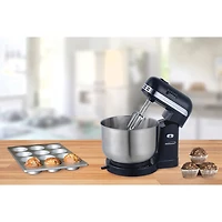 Brentwood 5-Speed Black Stand Mixer with 3qt. Stainless Steel Mixing Bowl