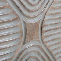 Habitat Robia 20" Distressed Gray Carved Wood Wall Art