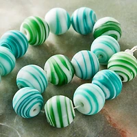 Aqua Mix Round Glass Beads, 12mm by Bead Landing™