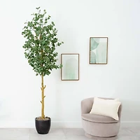 9ft. Potted Green Artificial Eucalyptus Tree