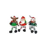 Wizardi 5.31" Glossy Gingerbread Snowman Bell with Dangling Legs Christmas Ornament