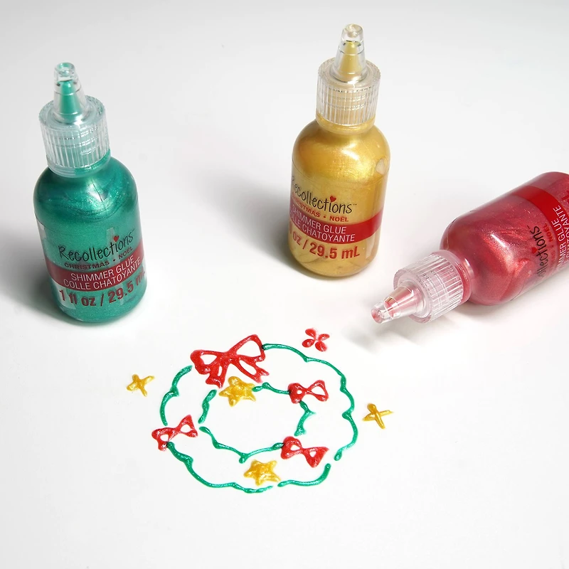 Red, Green & Gold Shimmer Glue Set by Recollections™
