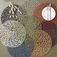 DII® Woven Paper Round Placemats