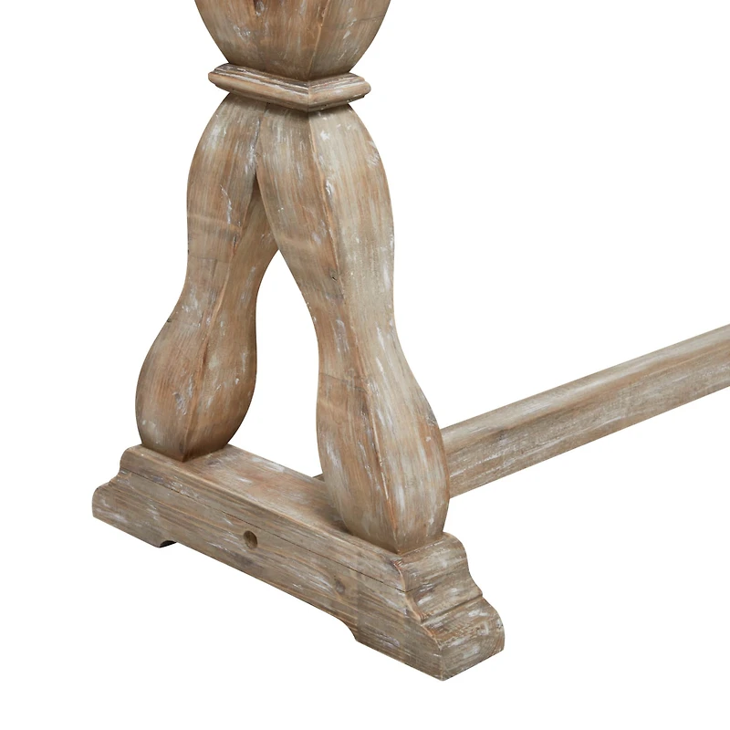 Brown Fir Farmhouse Console Table, 32" x 48" x 16"