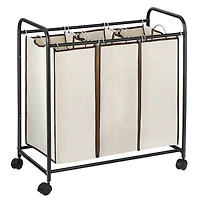 NEX™ 30" Brown Removable 3-Bag Laundry Sorter