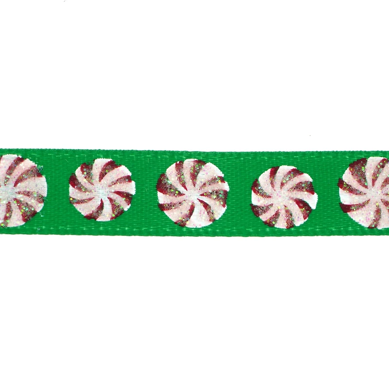 3/8" x 12ft. Green Peppermint Ribbon by Celebrate It® Christmas